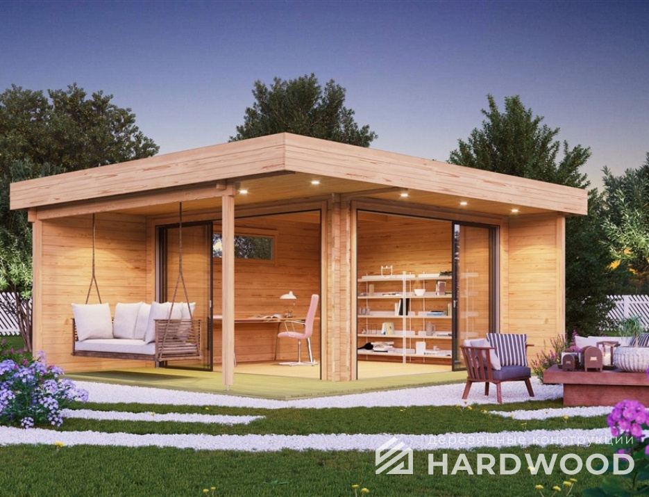 Беседка деревянная для дачи №60 - фото 1702