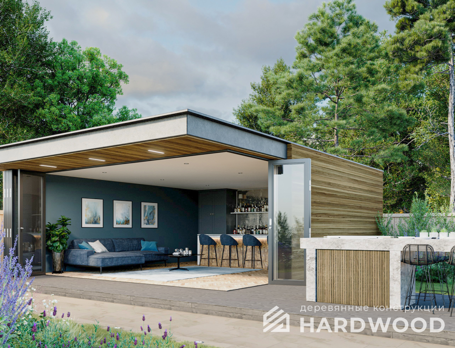 Патио беседка в стиле хай-тек №46 - фото 1654