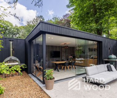 Закрытая беседка с барбекю и остеклением №6 - фото 1331