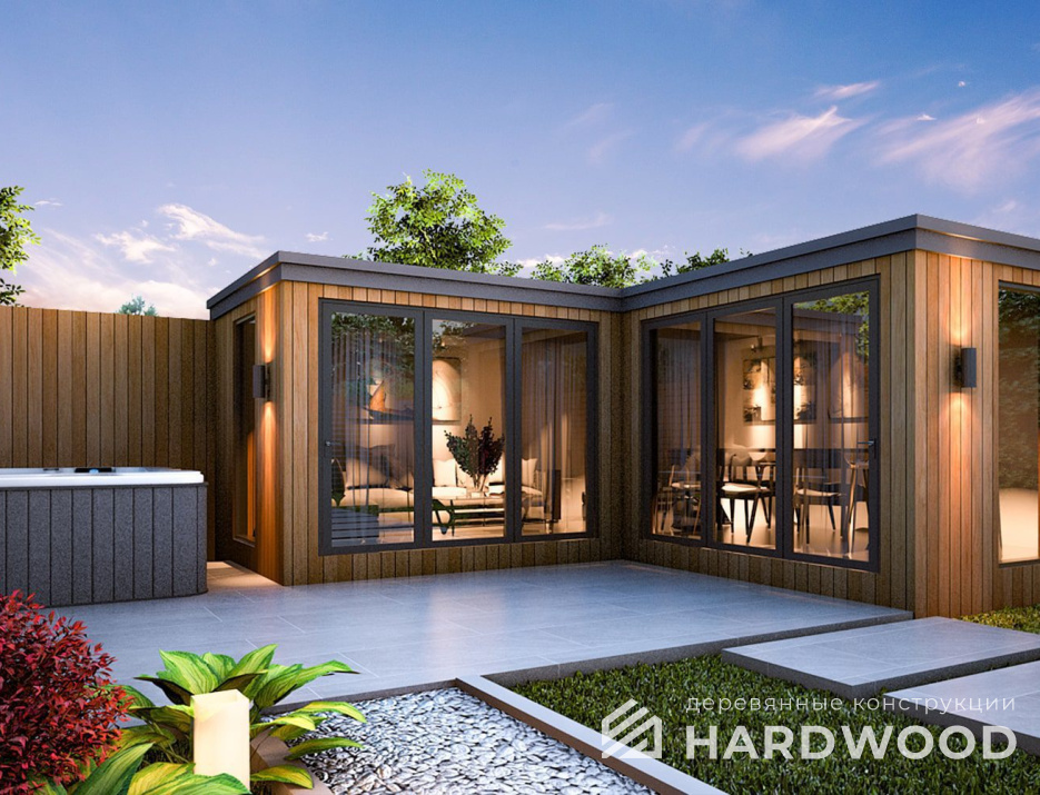 Деревянная угловая беседка №62 - фото 1708