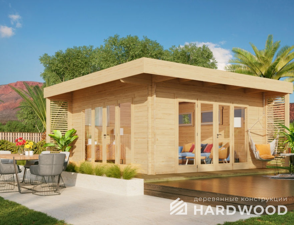 Беседка деревянная для дачи №60 - фото 1703