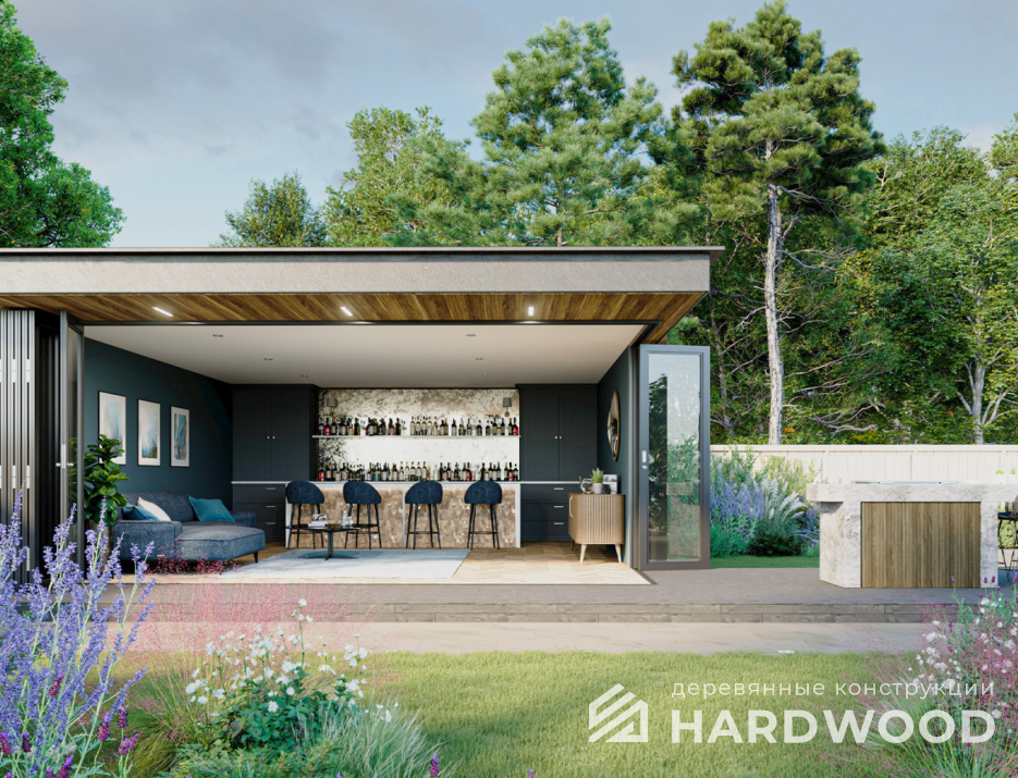 Патио беседка в стиле хай-тек №46 - фото 1653